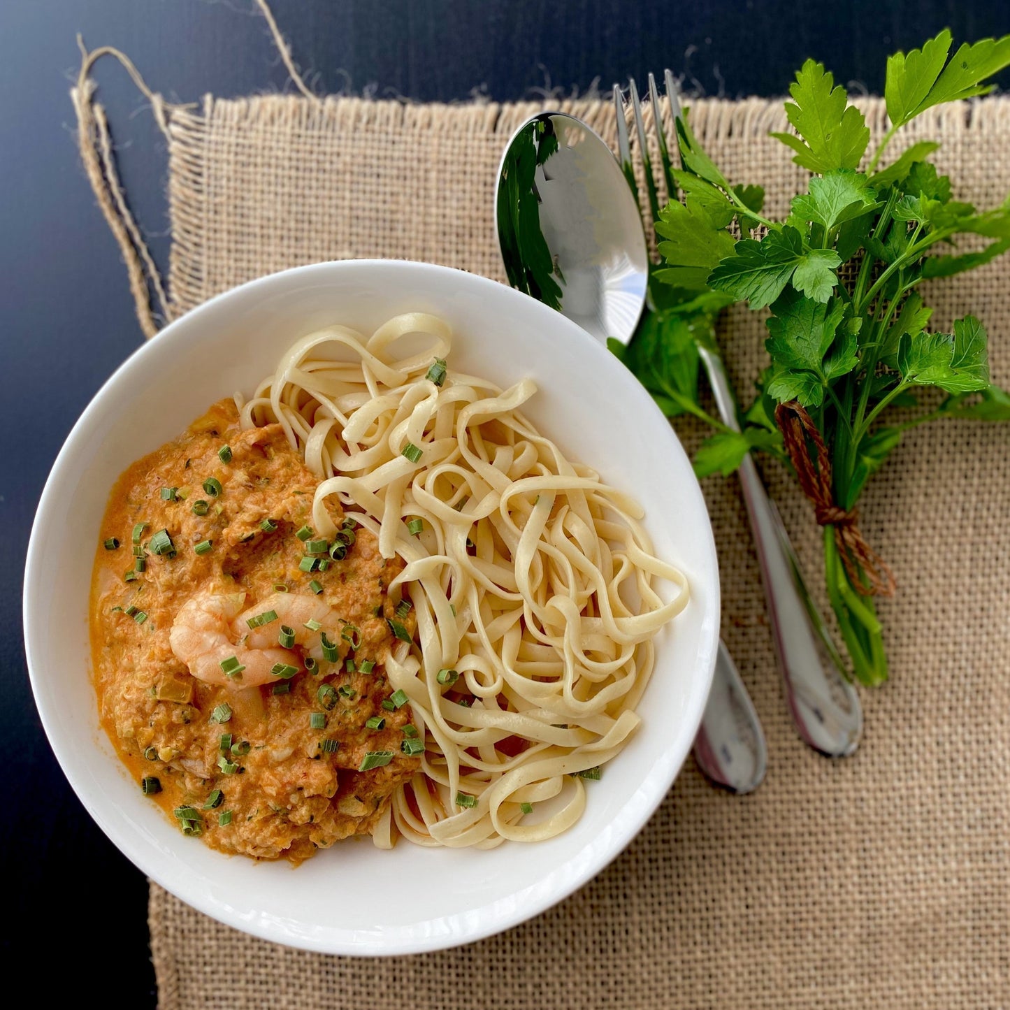 Salmon Prawn Pasta